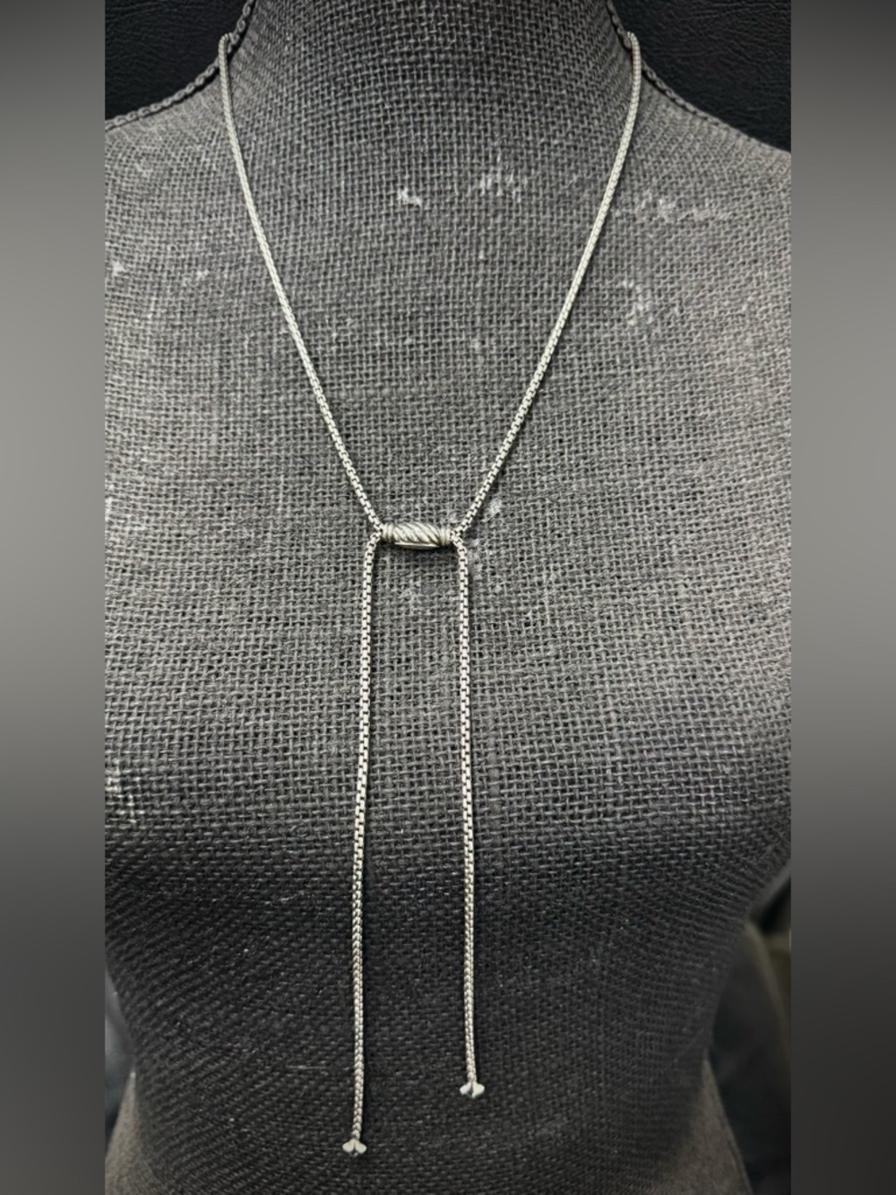 David Yurman Sterling Silver Lariat Necklace